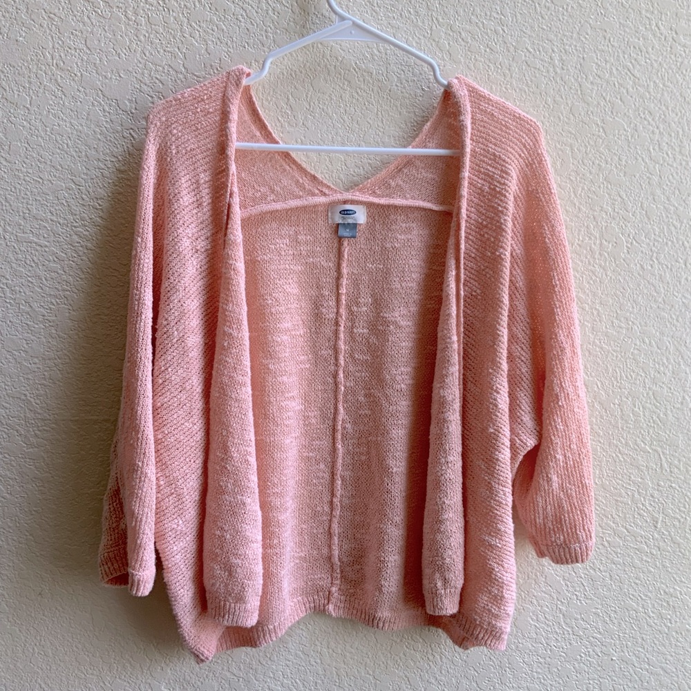 DONATED- 3/4 sleeve knit soft pink cardigan